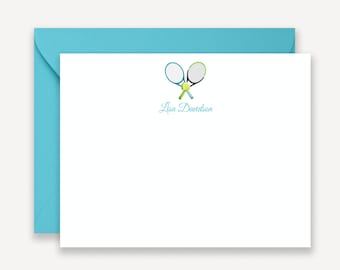 Tennis Gift for Women, Personalized Tennis Stationary for Women, Custom Stationary, Personalized Notecards for Women, Thank You Note Cards