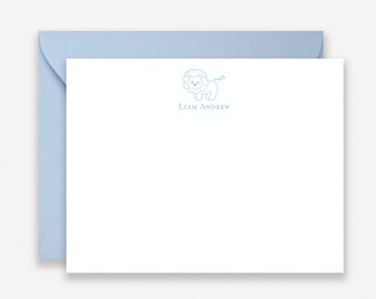 Lion Thank You Notes for Baby Boy, Lion Stationery Boy, From the Nursery of Baby Boy Note Cards, Baby Shower Thank You Cards