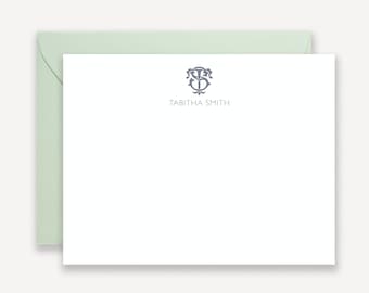 Monogrammed Personalized Stationery for Women, Custom Stationary, Personalized Notecards for Women, Thank You Note Cards