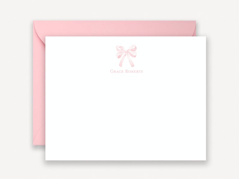 Baby Stationery Girl Personalized Notecards for Baby Girl Etsy