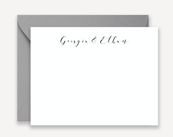 Couples Stationary, Modern Note Cards for Couples, Contemporary Wedding Thank You Note Cards, Thank You Notes Personalized