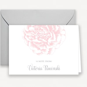 Pink Peony Stationary for Women, Peony Stationery, Folded Note Cards for Women, Thank You Cards