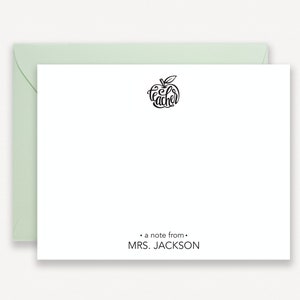 Personalized Gift for Teacher, Teacher Stationary, Custom Stationary for Teachers, Personalized Note Cards for Teacher, Thank You Note Cards