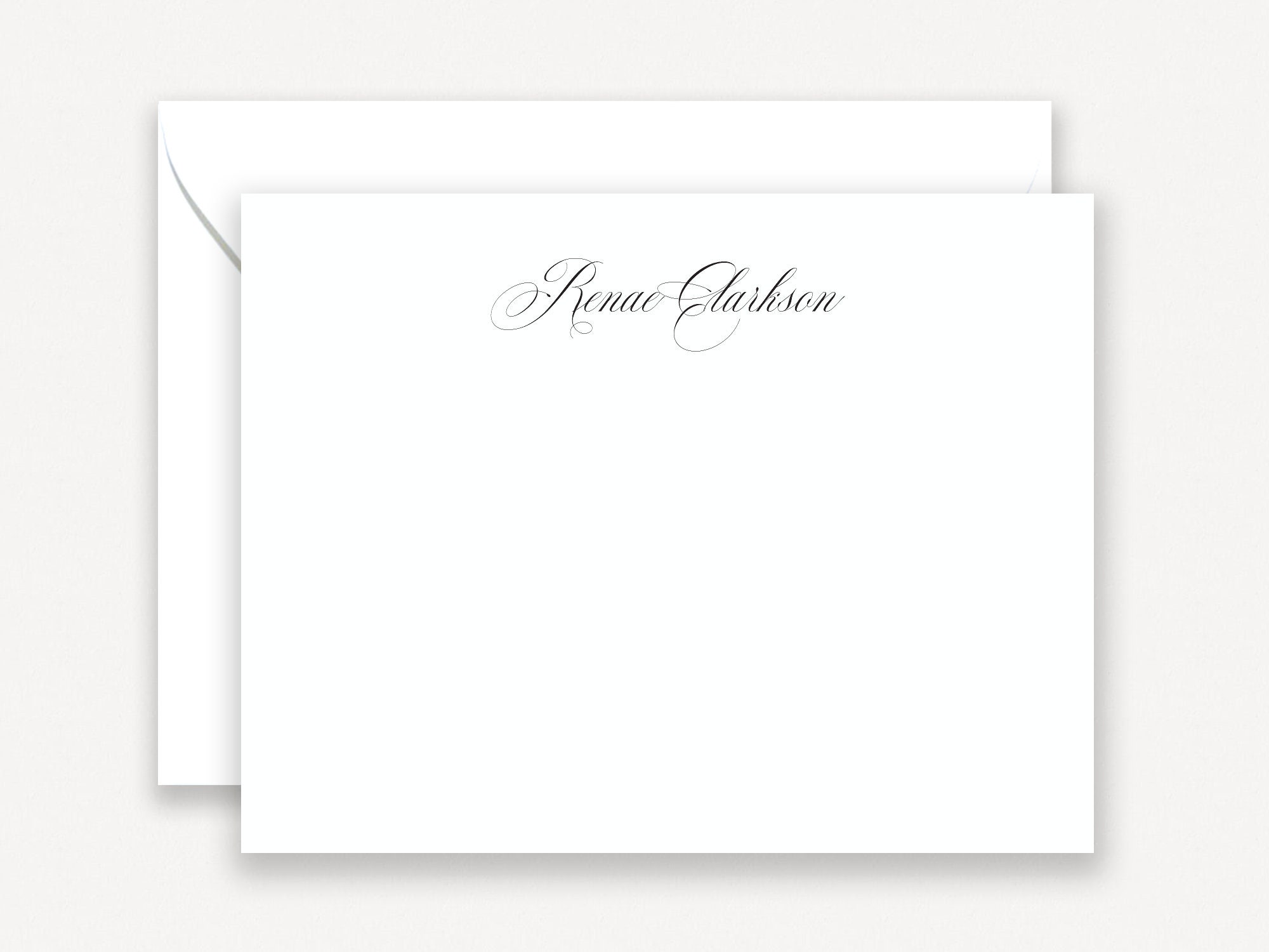 Personalized Stationery Set for Women Pretty Flat Note Cards