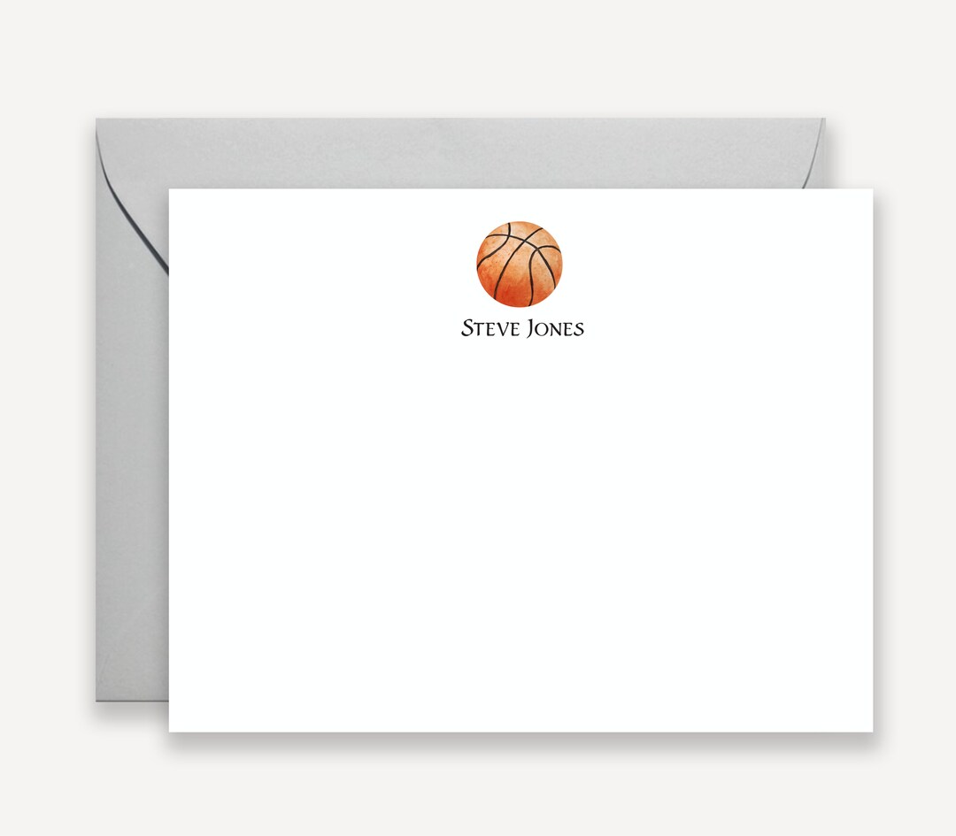 Basketball Note Cards, Baseball Stationary for Boys, Personalized Thank ...