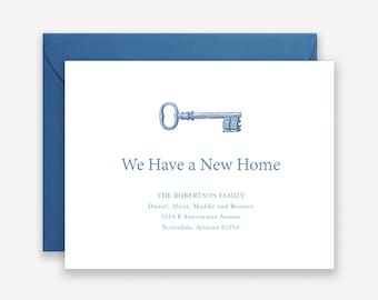 Key Moving Announcement Cards, Printed We've Moved Moving Announcement, We have Moved Announcement, We've Moved Cards
