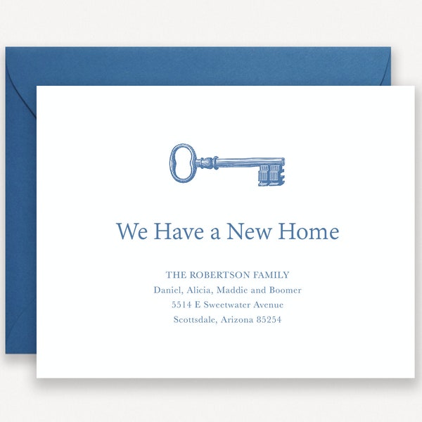 Key Moving Announcement Cards, Printed We've Moved Moving Announcement, We have Moved Announcement, We've Moved Cards