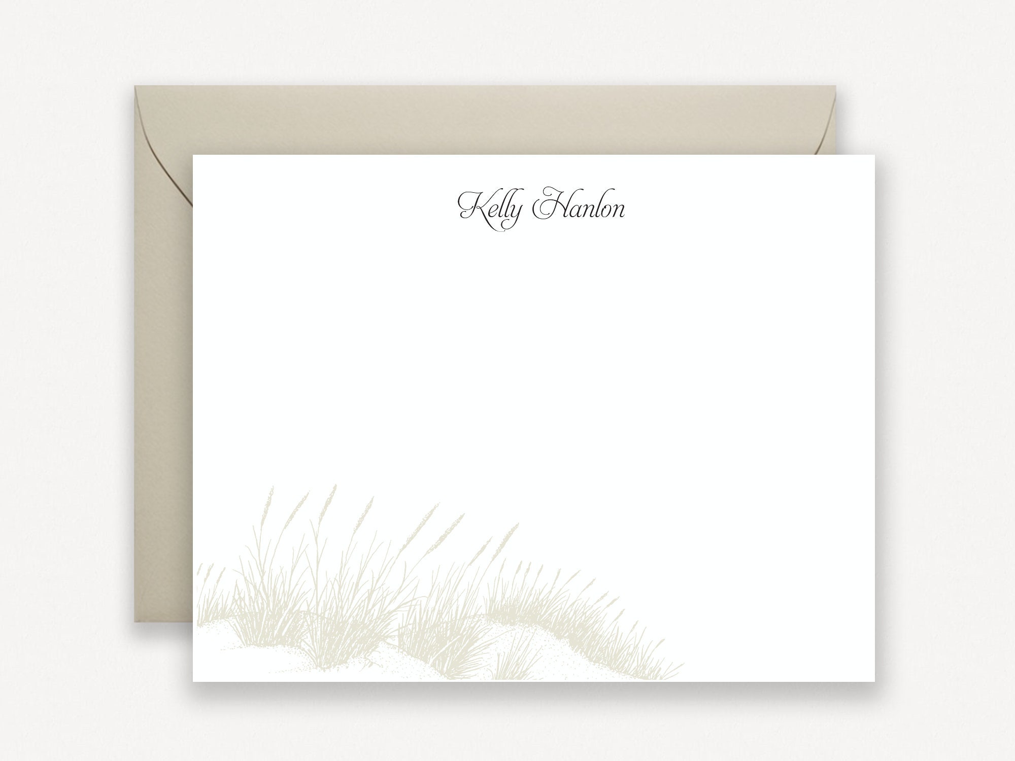 Beach Note Example Beach Stationary, Beach Note Cards, Personalized Stationery for Women ...