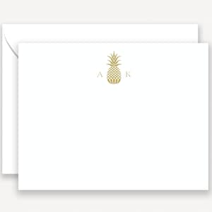 Pineapple Note Cards, Stationary, Thank You Notes, Hawaiian Pineapple Stationary, Pineapple Wedding Stationery