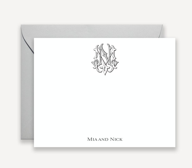 Couples Stationary Modern Note Cards for Couples Etsy