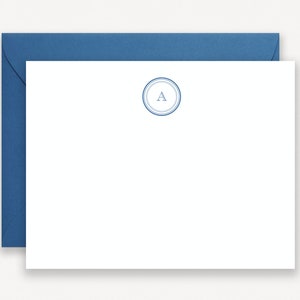 Single Letter Monogram Stationery, Family Stationery, Monogram Initial Note Cards, Classic Style Thank You Notes with Envelopes