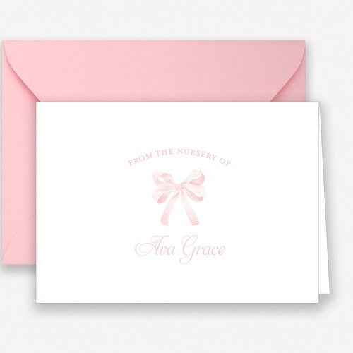 Baby Shower Thank You Cards Girl Baby Thank You Notes Etsy