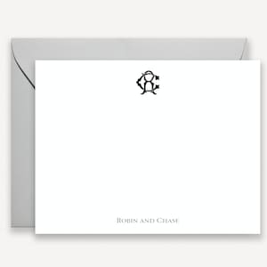 Monogram Couples Stationary, Couples Stationary Personalized, Wedding Thank You Note Cards, Thank You Notes Personalized