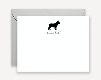 French Bulldog Stationary, French Bulldog Note Cards, Gift for French Bulldog, Personalized Stationary, Set of Note Cards with Envelopes