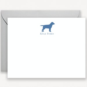 Labrador Note Cards, Gift for Black Lab Dog Lover, Personalized Stationary, Set of Note Cards with Envelopes
