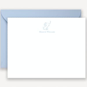 Elephant Thank You Notes for Baby Boy, Elephant Stationery Boy,  From the Nursery of Baby Boy Note Cards, Baby Shower Thank You Cards