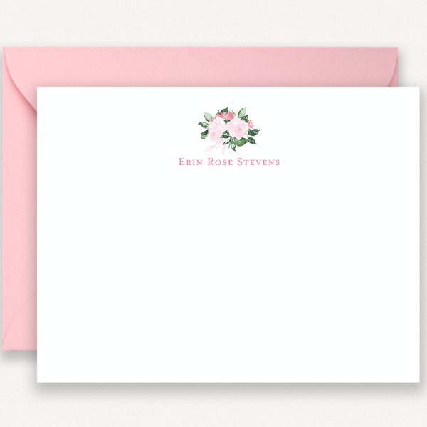 Rose Note Cards Etsy