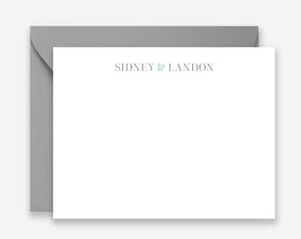 Couples Stationary, Modern Note Cards for Couples, Contemporary Wedding Thank You Note Cards, Thank You Notes Personalized