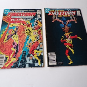 2 Firestorm DC Comics #17 & #26 1983 1984 Fury of Firestorm 1st Appearance of Firehawk