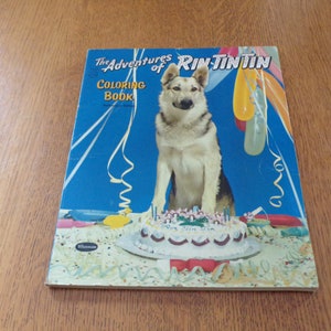 Vintage Adventures of Rin Tin Tin Coloring Book 1955 Whitman