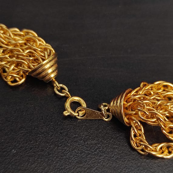 24 inch multichain necklace Light weight Bright Gold View 6