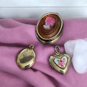 Tiny heart charm necklaces for friends Miniature locket Custom length 14K GF necklace Long distance Christmas birthday Memory keeper gift