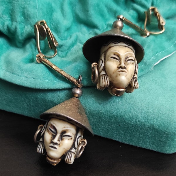 Serlo Selini earclips Asian face earrings Selro Asian princess jewelry Iconic Selro Selini earrings