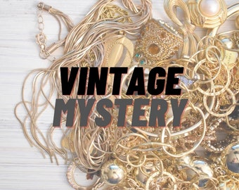 Mothers day gift Mystery jewelry box from daughter Gold Tone costume jewelry Retro to modern