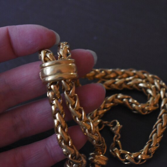 Rare Large wheat chain Gold 16 inch thick wheat c… - image 3