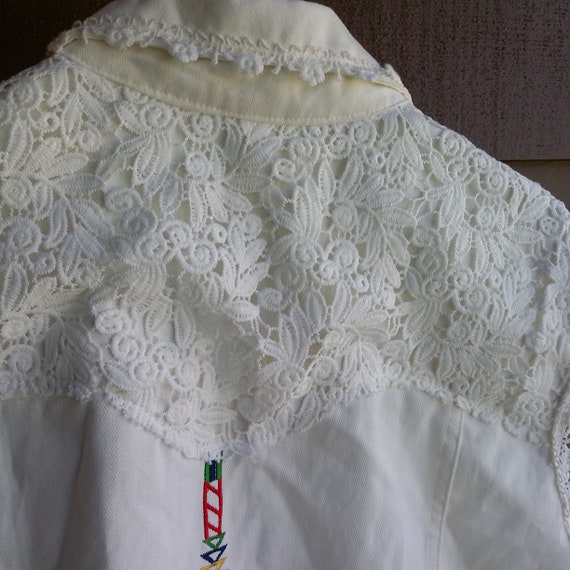 Paris vintage embroidered vest for women  Sleeves… - image 9