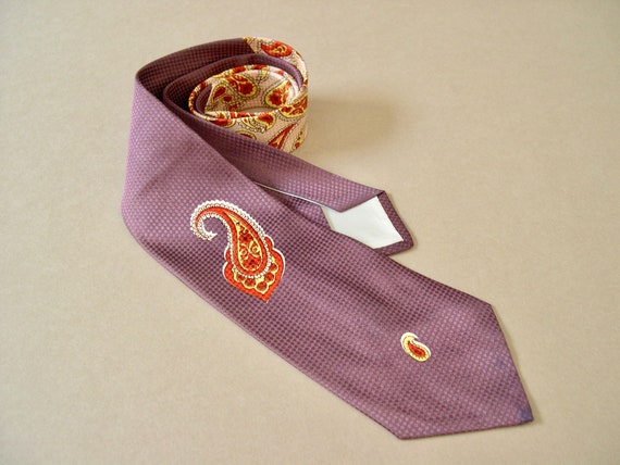 Vintage necktie, 1930's-early 50's, 3 1/2" wide, … - image 1