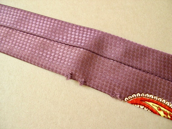 Vintage necktie, 1930's-early 50's, 3 1/2" wide, … - image 6