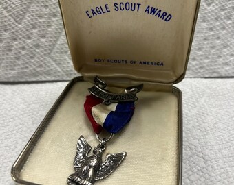 Eagle Scout award in Sterling silver circa 1970