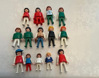 Vintage Playmobil People 1970s-1980s/Lot of 14
