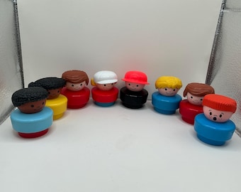 Vintage 90s Fisher Price Chunky Little People/ Lot of 8
