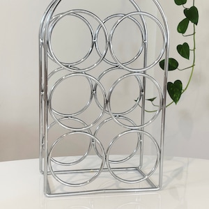 Stainless Steel Arched Six  Bottle Wine Rack