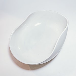 White Bowl Designed by Wilhelm Kage for Gustavsberg Pottery