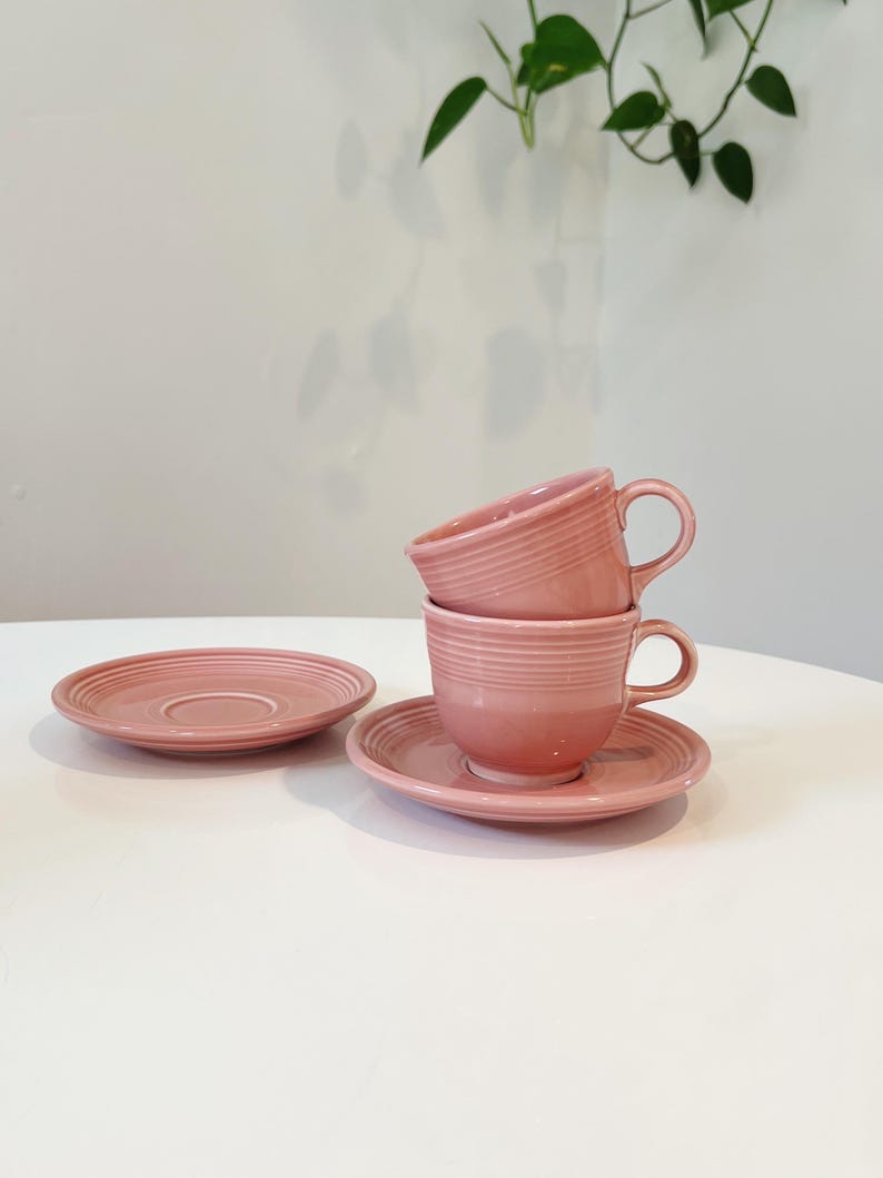 Homer Laughlin Fiesta Cups and Saucers - Thumbnail 2