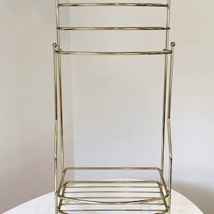 1970’s Hollywood Regency Metal Gold Finish Towel Rack