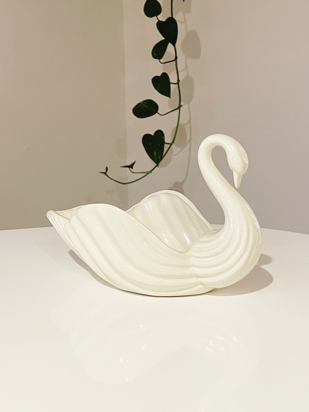 Vintage Swan Candy Dish/planter Etsy