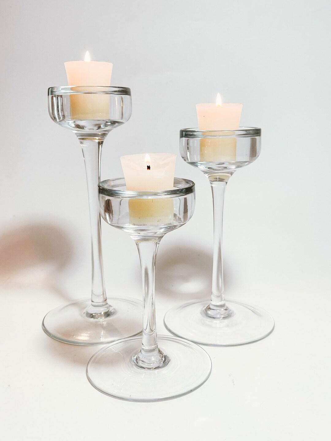 thumbnail image 2 of Mega Crafts Crown Glassware Candle Holder – Clear, Set Of 4, For Tea Light Or Votive Candles 2 of 5