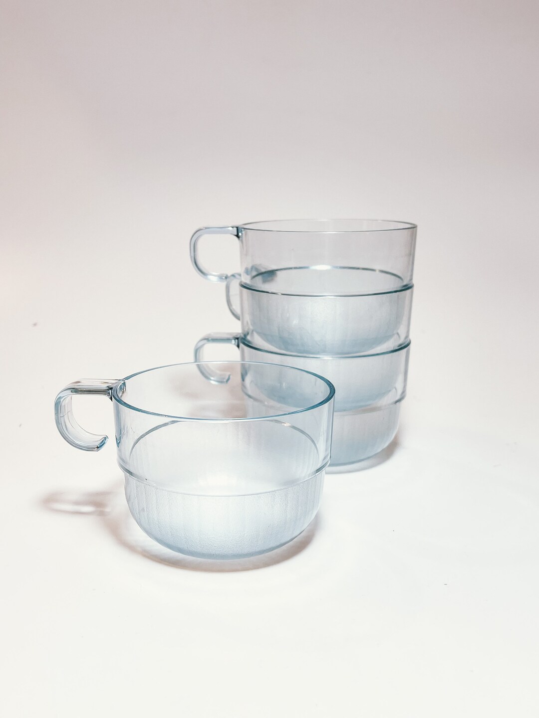 Set of Four Vintage Tupperware Preludio Sheer Blue Acrylic Punch Cups ...