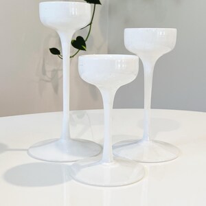 Three Retired white  IKEA Blomster Candle Holders