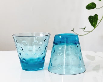 Set of Two Hazel Atlas Capri Dot Small Glasses