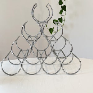 Stainless Steel Modern Style Ten Bottle Wine Rack