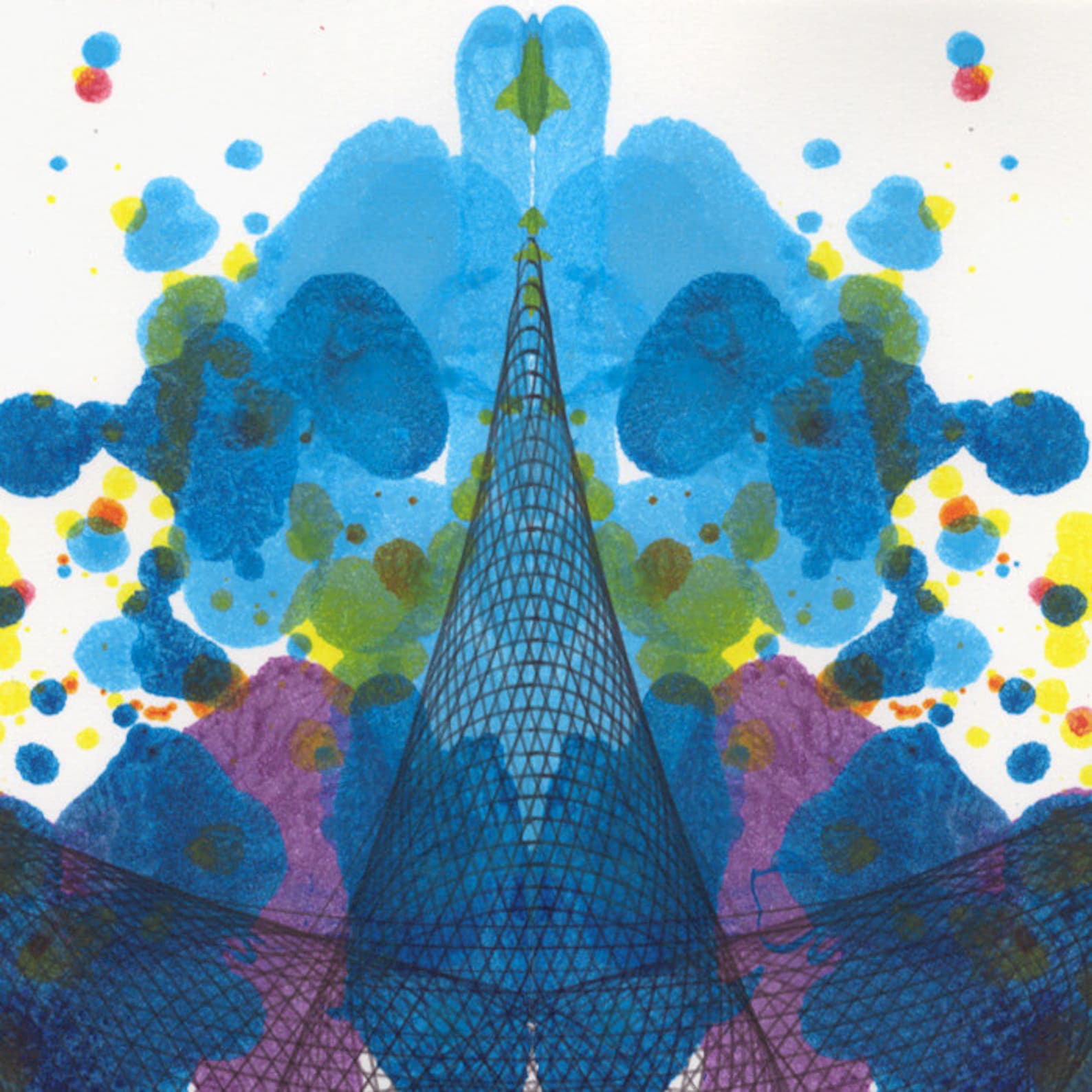 Vibrant Abstract Original Ink Blot Art Vivid Abstract Etsy