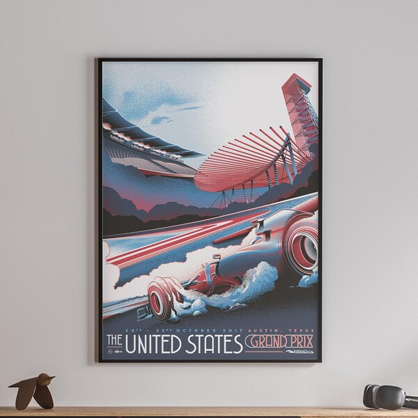 Lámina artística del Gran Premio de Estados Unidos de F1 - Circuito de las Américas 2017 - A2