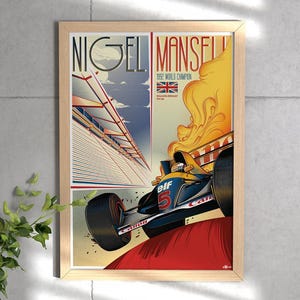 Nigel Mansell F1 Formel 1 Kunstdruck - A2