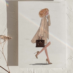 "Herbst Grußkarte ""Herbst"" Geschenkidee Herbst Illustration Kunst auf Briefpapier."
