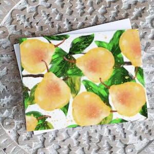 Birne Botanische Correspondence Card Notecard Sommer Set Bürobedarf Grußkarte Geschenkidee